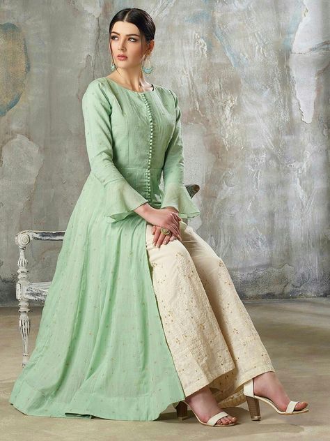 Punjabi Sharara, Designer Palazzo, Dress Sites, Suit Anarkali, Ethnic Gown, Gaun Fashion, Palazzo Suit, Indian Salwar, Suit Collection