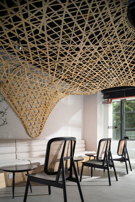 Gallery of TEA-Z Store / AFFD - 1 Garden Unit, Tea Culture, Restaurant Interior Design, False Ceiling, Ceiling Decor, Restaurant Interior, Tea House, Architecture Project, Restaurant Decor