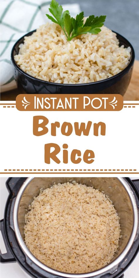 Instant Pot Brown Rice | Pressure Cooker Brown Rice | Slow Cooker Steamed Brown Rice   | Easy Brown Rice Recipe | Crock Pot Brown Rice | One Pot Healthy Brown Rice| How To Make Brown Rice   | Homemade Brown Rice | Brown Rice recipe | Instapot Steamed Brown Rice  #rice #healthy #dinner #instantpot #recipe #corriecooks    *Vegan rice option! Brown Rice Slow Cooker, Pressure Cooker Brown Rice, Easy Brown Rice, Brown Rice Recipes Easy, Rice Slow Cooker, Rice Pressure Cooker, Instant Pot Brown Rice, Healthy Brown Rice, Best Pressure Cooker Recipes