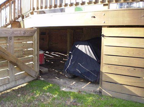 Under Deck Storage | Flickr - Photo Sharing! Under Deck Storage, Deck Skirting, Under Deck, Deck Pool, Deck Storage, Under Decks, Decks Backyard, Diy Deck, Backyard Deck