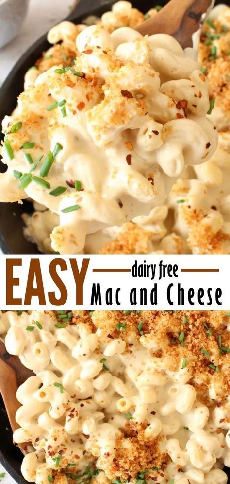 Dairy Free Mac N Cheese, Best Vegan Mac And Cheese, Dairy Free Mac And Cheese, Gluten Free Mac And Cheese, Quick Vegetarian Dinner, Dairy Free Pasta, Creamy Chicken And Rice, Grain Free Desserts, Vegan Pasta Recipes