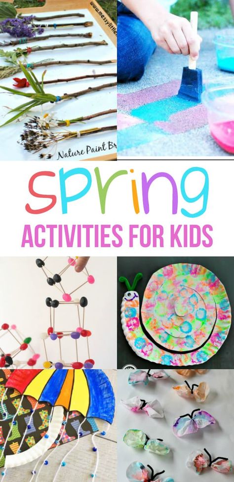 Kids will be ready to spend more energy as the spring weather will get better. Have you planned some spring activities for kids to welcome the brighter season? They will surely need some fun things to do outdoors. via @sightsoundread Spring Activities For Kids, Paper Activities, Kindergarten Classrooms, Spring Books, Spring Preschool, Spring Fun, Spring Crafts For Kids, Spring Theme, Crafty Kids