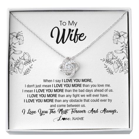 Personalized To My Wife Necklace From Husband I Love You More Wife Birthday Anniversary Wedding Valentines Day Christmas Customized Message Card This Necklace Comes With A Message Card And Gift Box For Personalized Name Wife Wife Life Wife Gifts From Husband Valentines Day Cool Wife Wife Ideas Wife Necklace For Wife Funny Wife Sayings Crazy Wife Wife Wedding Wife Anniversary Gift Wife Birthday Gift Family Customized Pendant Jewelry Necklaces For Women Anniversary Birthday Christmas Gift Necklace From Boyfriend, Girlfriend Necklace, Boyfriend Necklace, Husband Valentine, Wife Necklace, Engagement Gifts For Couples, Wife Birthday, Necklace For Girlfriend, Girlfriend Birthday