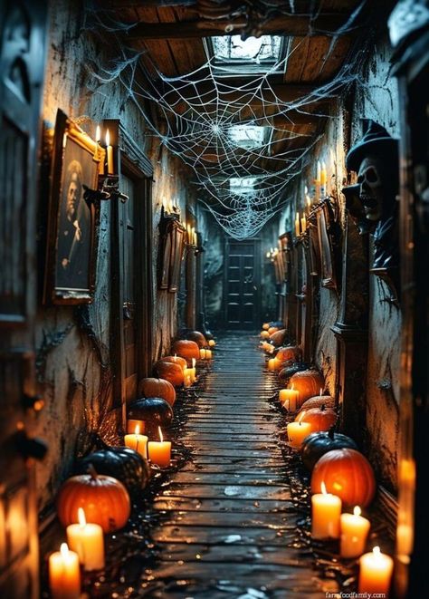 55+ Cheap Haunted House Ideas for This Halloween 27 Haunted House Walkthrough Ideas, Scary House Decorations, Vampire Haunted House Ideas, Halloween Haunted House Ideas Scary, Indoor Haunted House Ideas, Neon Haunted House, Halloween Haunted House Aesthetic, Hunted House Ideas Scary, Haunted Room Ideas