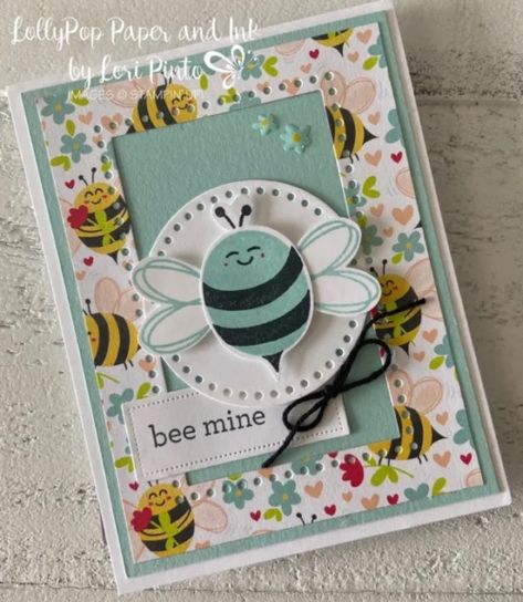 PALS PAPER CRAFTING SUNDAY! Bee Valentines Cards, Bee My Valentine, Bee Mine Valentine, Bee Valentine, Bee Images, Papercraft Ideas, Handcrafted Cards, Product Showcase, Bee Cards