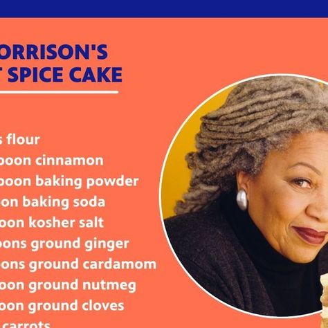 Toni Morrison, Carrot Cake Recipe, Spice Cake, Instagram Happy Birthday, Ground Nutmeg, Awesome Cakes, Ground Ginger, Carrot Cake, Cake Recipe