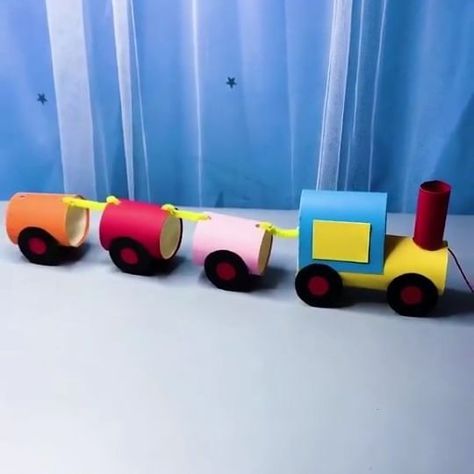 Train Craft For Preschool, Train Projects For Preschool, Paper Train Craft, Train Art And Craft, Train Crafts Preschool, Train Crafts For Kids, Transport Craft, Toy Trains For Kids, Train Craft