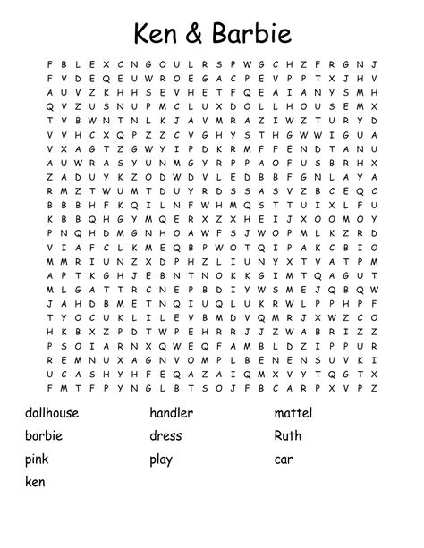 Ken & Barbie Word Search Gender Reveal Party Games, Ken Barbie, Reveal Party, Word Doc, Reveal Parties, Gender Reveal Party, Gender Reveal, Party Games, Word Search