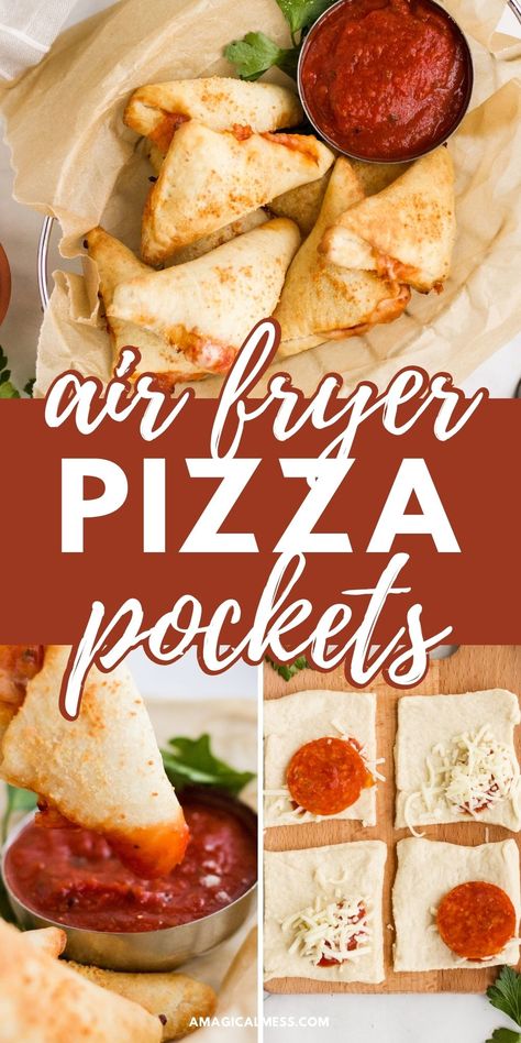 Air Fryer Pizza Pockets With Pizza Dough, Air Fryer School Snacks, Mini Air Fryer Pizza, Air Fried Pizza Bites, Pillsbury Pizza Crust Recipes Air Fryer, Air Fryer Toddler Recipes, Air Fryer Toddler Meals, Pizza Bites Air Fryer, Things To Make In The Air Fryer