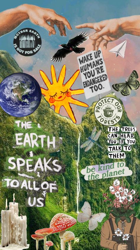 #nature #earth #environment #climatecrisis Earth Environment, Mother Earth, Planets, Collage, Nature