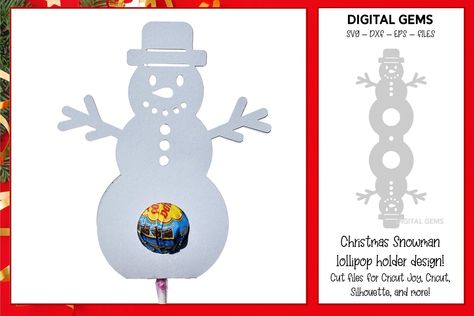 Snowman lollipop / Sucker holder design Christmas Favors Diy, Sucker Holder, Lollipop Holder, Christmas Lollipops, Diy Christmas Tree Ornaments, Paper Cut Design, Birthday Card Design, Candy Holder, Scan N Cut