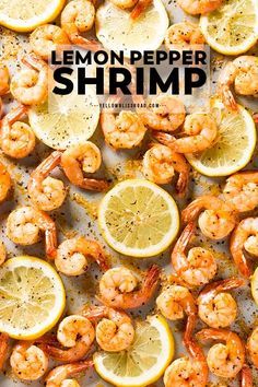 Sheet Pan Lemon Pepper Shrimp is delicious for dinner or a fun appetizer to share! It's packed with flavor, uses simple ingredients and ready in 10 minutes! Pepper Shrimp Recipe, Lemon Pepper Shrimp, Shrimp Appetizer Recipes, Lemon Shrimp, Pepper Shrimp, Grilled Shrimp Recipes, Shrimp Appetizers, Appetizer Bites, Dinner Appetizers