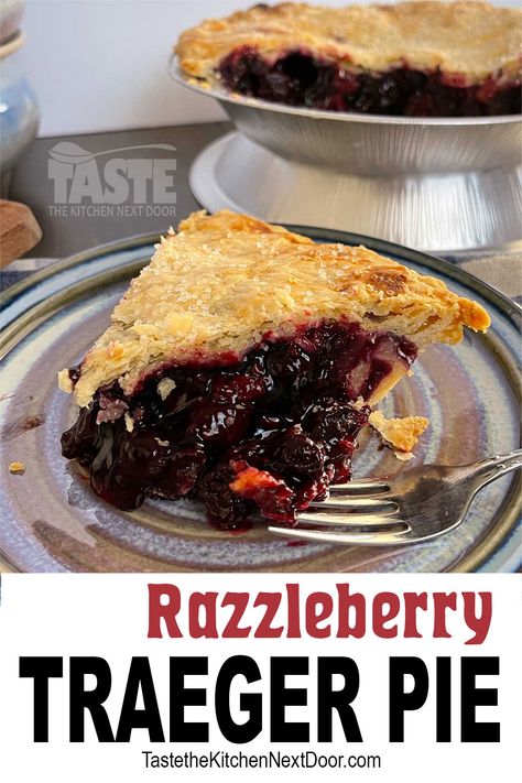 Razzleberry Traeger Pie Recipe Razzleberry Pie, Pie From Scratch, Blueberry Filling, Berry Pie, Traeger Grill, Pie Filling, The Oven, Blackberry, From Scratch