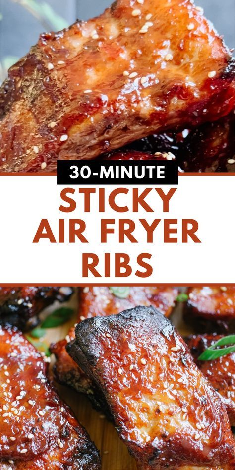 Short on time? Whip up my Easy Sticky Air Fryer Ribs - just 4 ingredients needed! They're crispy, flavorful, and perfect for any occasion. Air Fryer Beef Ribs, Air Fryer Ribs, Pork Short Ribs, Bistek Recipe, Air Fryer Beef, Sticky Pork Ribs, Boneless Pork Ribs, Easy Filipino Recipes, Rib Tips