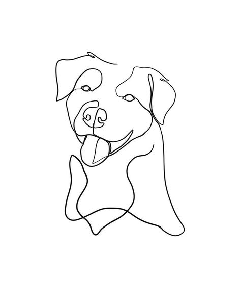 Tattoo Perro, One Line Animals, Tatoo Dog, Line Drawing Tattoos, Dog Line Drawing, Dog Design Art, One Line Tattoo, One Line, Dog Line Art