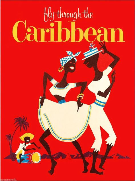 Calypso Dance, Caribbean Poster, Airplane Vintage, Travel Advertisement, Jamaican Art, The Caribbean Islands, Bob Marley Art, Advertisement Poster, Posters For Sale