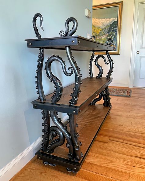 Steampunk Stairs, Cthulhu Decor, Steampunk Bathroom Ideas, Steam Punk Furniture, Pirate Furniture, Steampunk Room Ideas, Steampunk Bathroom Decor, Steampunk Living Room, Anthropologie Furniture