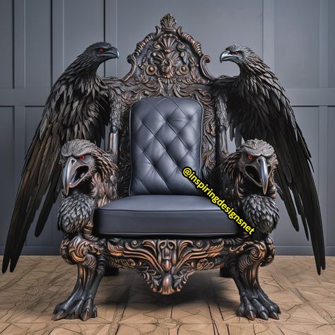 King Throne Chair, King On Throne, Royal Chair, Fantasy Furniture, Creepy Things, Evil Villains, Throne Chair, Lovely Flowers Wallpaper, Retail Interior