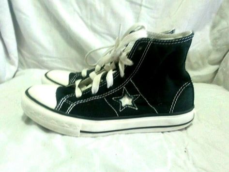 Converse One Star High Top, Converse One Star Shoes, Y2k Converse, Little Top Big Pants, Classic Converse, Star Boy, Star Converse, Dr Shoes, Converse One Star