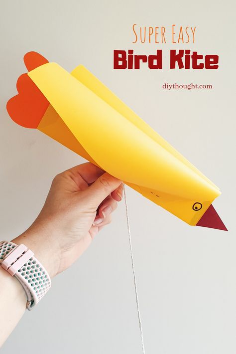 Kite Crafts, Diy Kite, Kites Craft, Bird Kite, Kites For Kids, Kite Making, Easy Bird, Fun Activities To Do, Camping Crafts