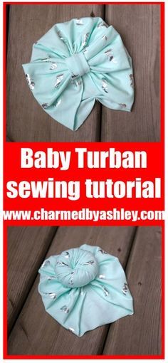 Newborn Turban Hat, Newborn Turban, Turban Tutorial, Baby Turban Hat, Headband Tutorial, Baby Hat Patterns, Baby Turban, Beginner Sewing Projects Easy, Crochet Bebe