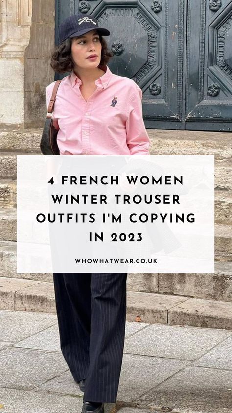 The French winter trousers trends to know about in 2024. From dark-wash denim to timeless corduroy trousers, this is how the French do winter fashion. Winter Trouser Outfit Women, Corduroy Trousers Outfit, Trousers Outfit Winter, French Inspired Fashion, Winter Trousers, French Women Style, Trouser Outfit, French Outfit, Corduroy Trousers