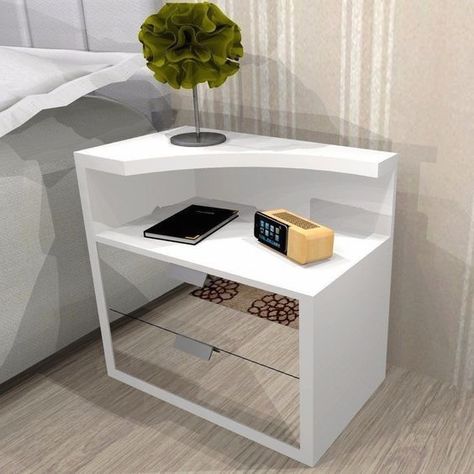 Modern Side Table Bedroom, Pedestal Bedside Table, Bathroom Furniture Modern, Dressing Room Decor, Tv Unit Decor, Modern Cupboard Design, Nightstand Decor, Living Room Tv Unit Designs, Прикроватные Тумбочки