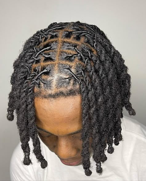 Miami 📍 | CRISS ✖️CROSS 2 Strand 🤭🔥 look Those Clean Parts! (2 strand w a twist) lol! BOOK THE LOOK 🧏🏽‍♀️😍 AUGUST BOOKING IS OPEN! -APPOINTMENTS… | Instagram Men Two Strand Twist Locs, Two Strand Twist Parting, Dreads 2 Strand Twist, Rope Twist Locs Styles Men, Thick 2 Strand Twist Men, Four Strand Twist Locs, Locs Style For Men, 2 Strand Twist Locs Men, Loc Styles 2 Strand Twist