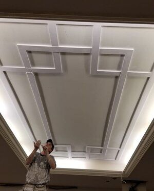 Coffered Ceiling Design, Plaster Ceiling Design, Pop Design For Hall, Pop Design For Roof, Bedroom Pop Design, Simple Ceiling Design, Ceiling Design Ideas, Pvc Ceiling Design, Interior Ceiling Design