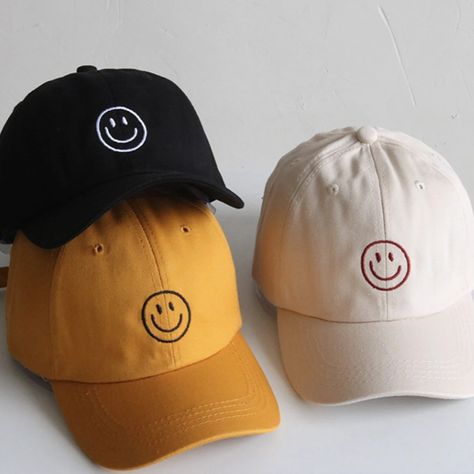 Embroidered Smile Face Hat https://shop.classicteenclothing.com/products/embroidered-smile-face-hat Street Soccer, Women's Caps, Strapless Sundress, Classic White Shirt, Wave Goodbye, Embroidered Cap, Hip Hop Hat, Embroidered Caps, Embroidered Hats