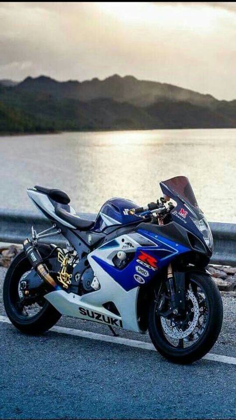 Motorcycle Suzuki, Suzuki Gsxr 1000, Gsxr 1000, Suzuki Gsxr, Road, Blue, White