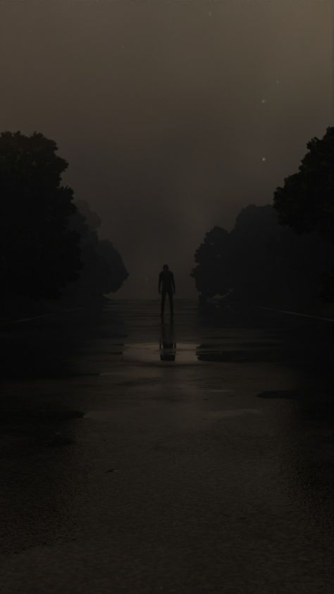 Vibes, Forest, Calm, Quiet, Silence Person In The Dark, Top Of Staircase, Someone Standing, A Person Standing, Standing On The Edge, Dreamcore Aesthetic, Standing In The Rain, Lighting Photography, Creepy Guy