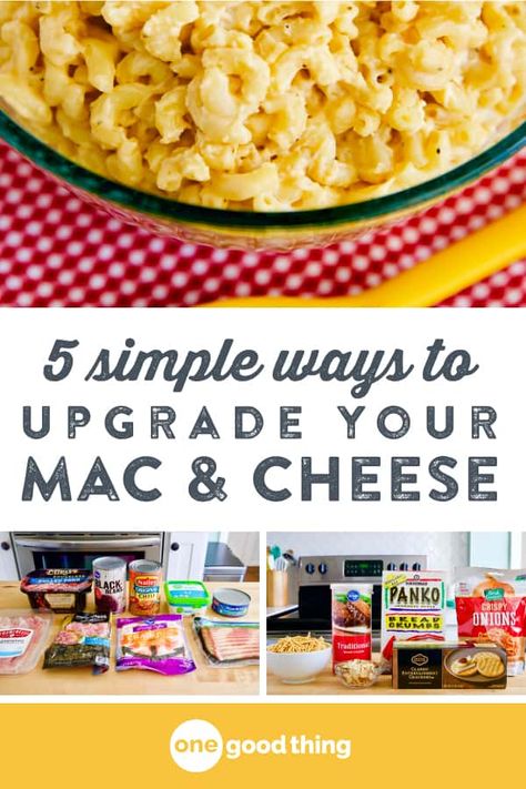 Mac and cheese is a quick and easy dinner that the whole family can agree on. But why have boring, plain mac when you can easily give it an upgrade? Check out these 5 simple ways to take your next mac and cheese meal from average to AMAZING! #tipoftheday #lifehacks #helpfulhint #whydidntithinkofthat #tipsandtricks #food #homechef #homecooking #whatsfordinner #familydinner #familydinners #kidfriendlyfood #easydinnerideas #savingmoney Kraft Mac And Cheese Recipe, Velveeta Shells And Cheese, Velveeta Mac And Cheese, How To Make Macaroni, Kraft Mac N Cheese, Kraft Dinner, Boxed Mac And Cheese, Cheese Stuffed Shells, Making Mac And Cheese