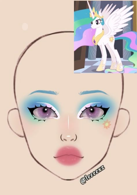 Fluttershy Makeup Look, Applejack Makeup, Mlp Makeup, Anime Eye Makeup Kawaii, My Little Pony Makeup, My Melody Inspired Makeup, Makeup Looks For Halloween, Fluttershy Cosplay Makeup, Makeup Ideas Drawing