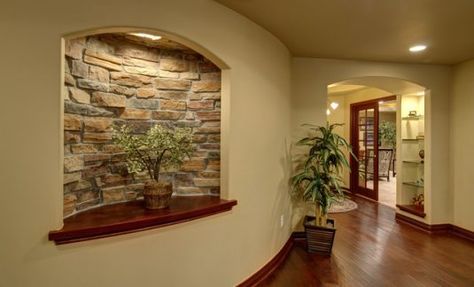 35+ Tremendous Wall Niche Ideas Wall Niche Decorating, Wall Indent, Niche Wall Decor, Entry Niche, Alcove Decor, Niche Decor Ideas, Niche Decorating Ideas, Niche In Wall, Stone Niche