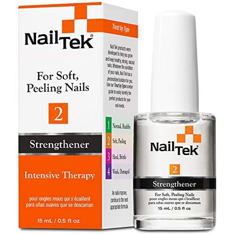 Nail Tek Intensive Therapy 2, Nail Strengthener for Soft and Peeling Nails, 0.5 oz x 1-Pack Nail Strengthening, Peeling Nails, Nail Tek, Weak Nails, Damaged Nails, Brittle Nails, Nail Growth, Nail Strengthener, Strong Nails