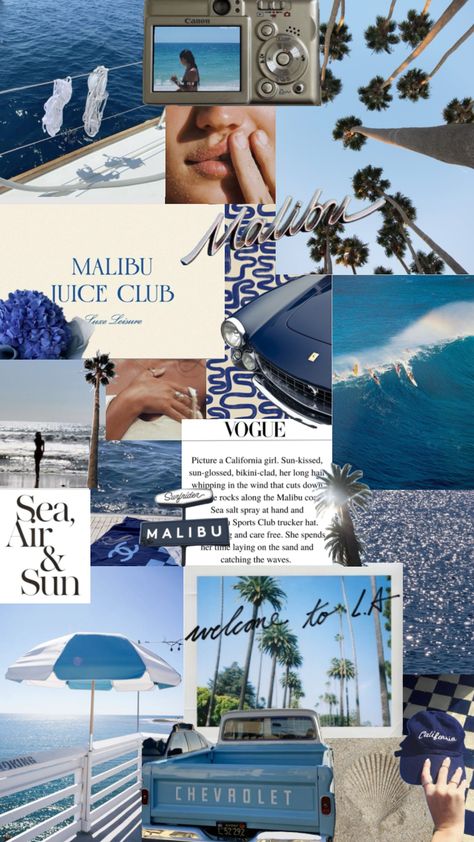 Malibu aesthetic wallpaper 🌊☀️ #MalibuVibes #CollageAesthetic #CaliforniaDreamin #LifestyleInspo #losangeles #summer #malibu #california #aesthetic #wallpaper #SummerOutfits#FashionInspiration California Aesthetic Wallpaper, Malibu California Aesthetic, Malibu Juice Club, Malibu Aesthetic, Malibu Vibes, Aesthetic Wallpaper Summer, Los Angeles Summer, Club Lifestyle, La Aesthetic