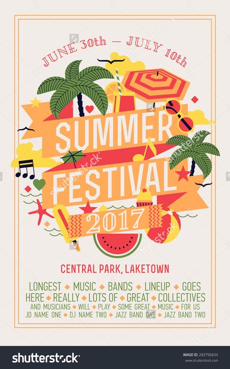 … Summer Festival Poster, Neon Poster, Event Posters, Ad Poster, Jazz Poster, Festival Flyer, Beach Items, Music Festival Poster, Summer Poster