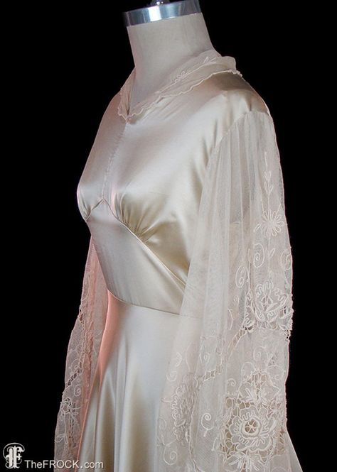 4d6e4749289c4ec58c0063a90deb3964desc47004800ri Art Nouveau Wedding Dress, Bishop Sleeve Wedding Dress, 1930s Wedding Dress, 1930s Wedding, Flapper Era, Satin Bridal Gowns, Reading Pa, Silk Wedding Dress, Horse Tattoo