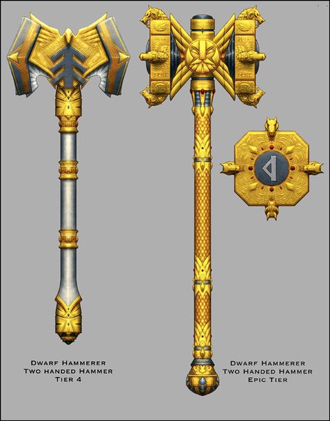 Weaponry Design - Pete Venters - Age of Reckoning Concept Art Portfolio, Fantasy Adventurer, Fantasy Demon, Fantasy Props, Fantasy Battle, New Fantasy, Concept Art Drawing, Robot Concept Art, Wow Art