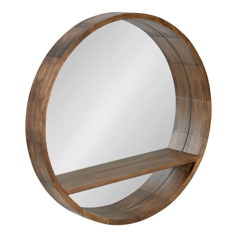 Bathroom mirror with shelf