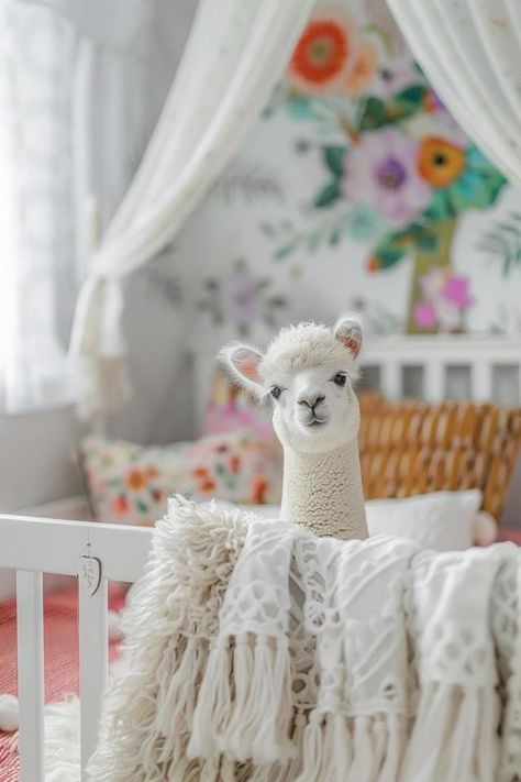 Cozy Alpaca Nursery Ideas for Your Little One Alpaca Nursery, Nursery Nook, Llama Nursery, Nursery Room Design, Neutral Design, Online Interior Design, Nursery Inspiration, Baby's Room, Functional Furniture