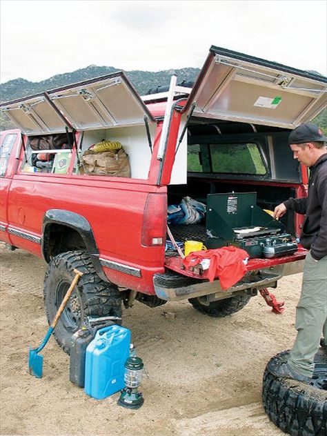 chevrolet Silverado camping Stove Photo 9220554 Silverado Overland Build, Silverado Camping, Silverado Overland, Truck Bed Caps, Pickup Trucks Camping, Truck Topper, Truck Toppers, How To Camp, Toyota Truck