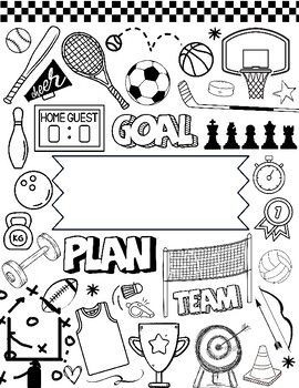 Coloring pages of page sports for kids, like basketball, soccer, football, baseball, and. #Cover_Page_For_Physical_Education_Project #Sports_Doodle_Art #Physical_Education_Front_Page_Design #Sports_Project_Cover_Page Pt Project Cover Page, Sports Book Cover, Sport Book Cover Design, Doodle Art For School, Sports Project Cover Page, Physical Education Front Page Design, Pe Project Cover Page Ideas, Physical Education Cover Page, Life Orientation Cover Page