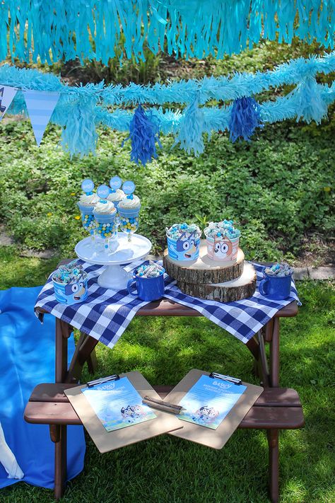 Bluey Backyard Birthday Celebration - Just Add Confetti Bluey Backyard, Backyard Birthday Party, Diy Party Games, Backyard Birthday Parties, Backyard Birthday, Big Backyard, Fun Birthday Party, Abc For Kids, Birthday Treats