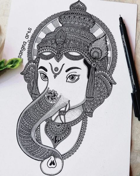 Boho Arts, Elephant Art Drawing, Happiness Picture, God Sketch, Ganpati Art, Creative Drawing Ideas, Ganesha Drawing, Whatsapp Profile, Art Pins