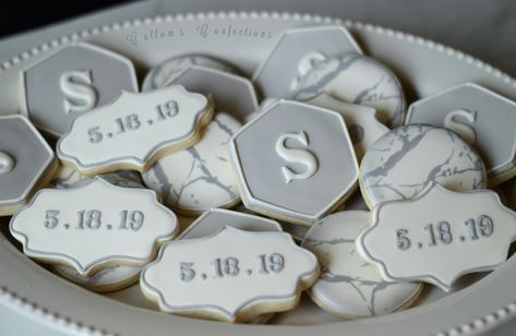 Cookies With Wedding Date, Wedding Date Cookies Decorated, 25th Anniversary Cookies, Wedding Cookie Designs, Rehearsal Dinner Cookies Decorated, Wedding Date Cookies, Wedding Cookies Decorated Simple, Simple Wedding Cookies, Rehearsal Dinner Cookies