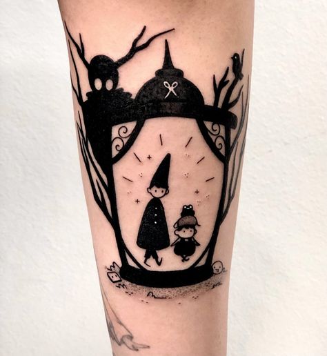 Over The Garden Wall Tattoo Simple, Over The Garden Wall Tattoo, Gothic Tattoos, Tattoo Over Scar, Tattoo S, Funky Tattoos, 4 Tattoo, Spooky Tattoos, Gothic Tattoo