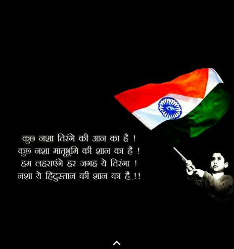 Hindi patriotic quotes for the Indian youth who love india and feel proud to be indian. I Love My India Wallpaper, India Quotes Inspiration, Patriotic Quotes Indian, Indian Flag Quotes, Patriotism Quotes, Independence Day Quotes In Hindi, Love Shayri In Hindi, Quotes On Republic Day, Indian Flags