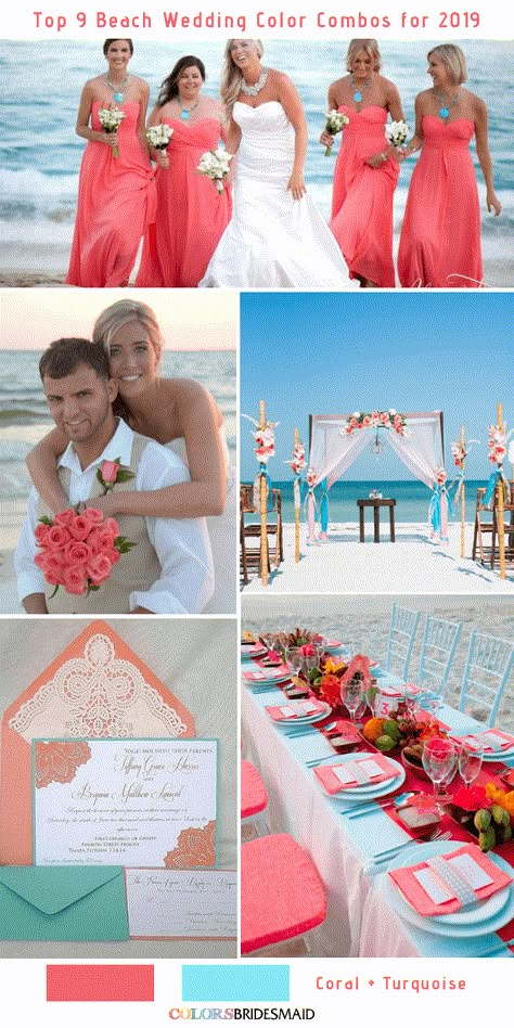 Beach Wedding Coral, Spring Wedding Outfit, Wedding Color Palette Summer, Beach Wedding Centerpieces, Beach Wedding Attire, Beach Wedding Colors, Beach Wedding Reception, Wedding Color Combos, Beach Wedding Guests